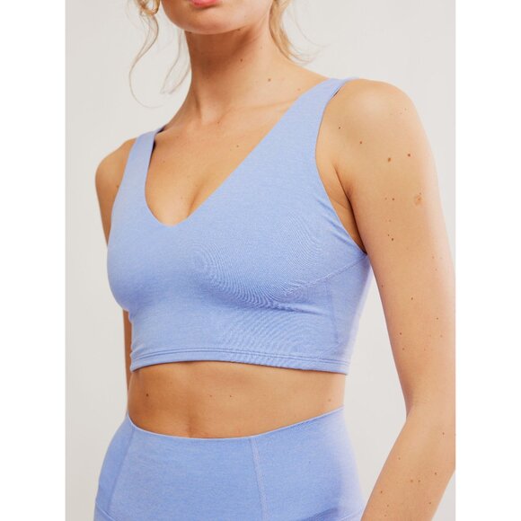 🆕 FP MOVEMENT Never Better Heather Crop / Blueberry Heather - Picture 1 of 9